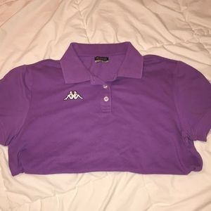 purple kappa collared shirt